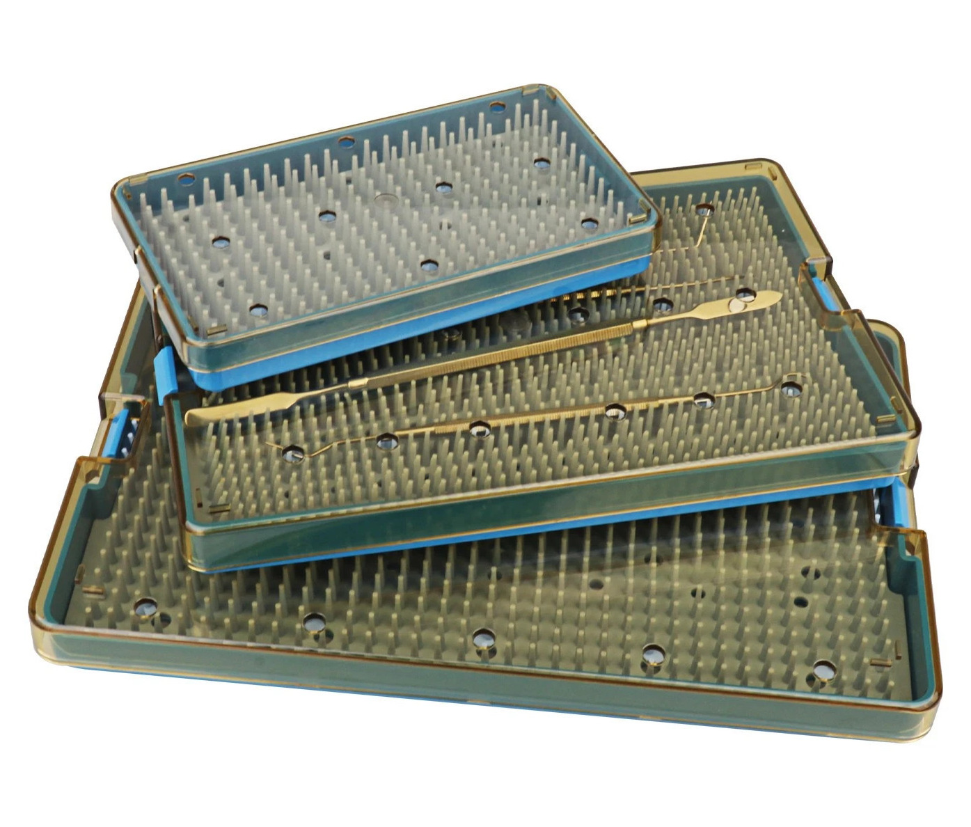 3Pcs Dental Autoclavable Sterilization Tray Silicone Disinfect Box