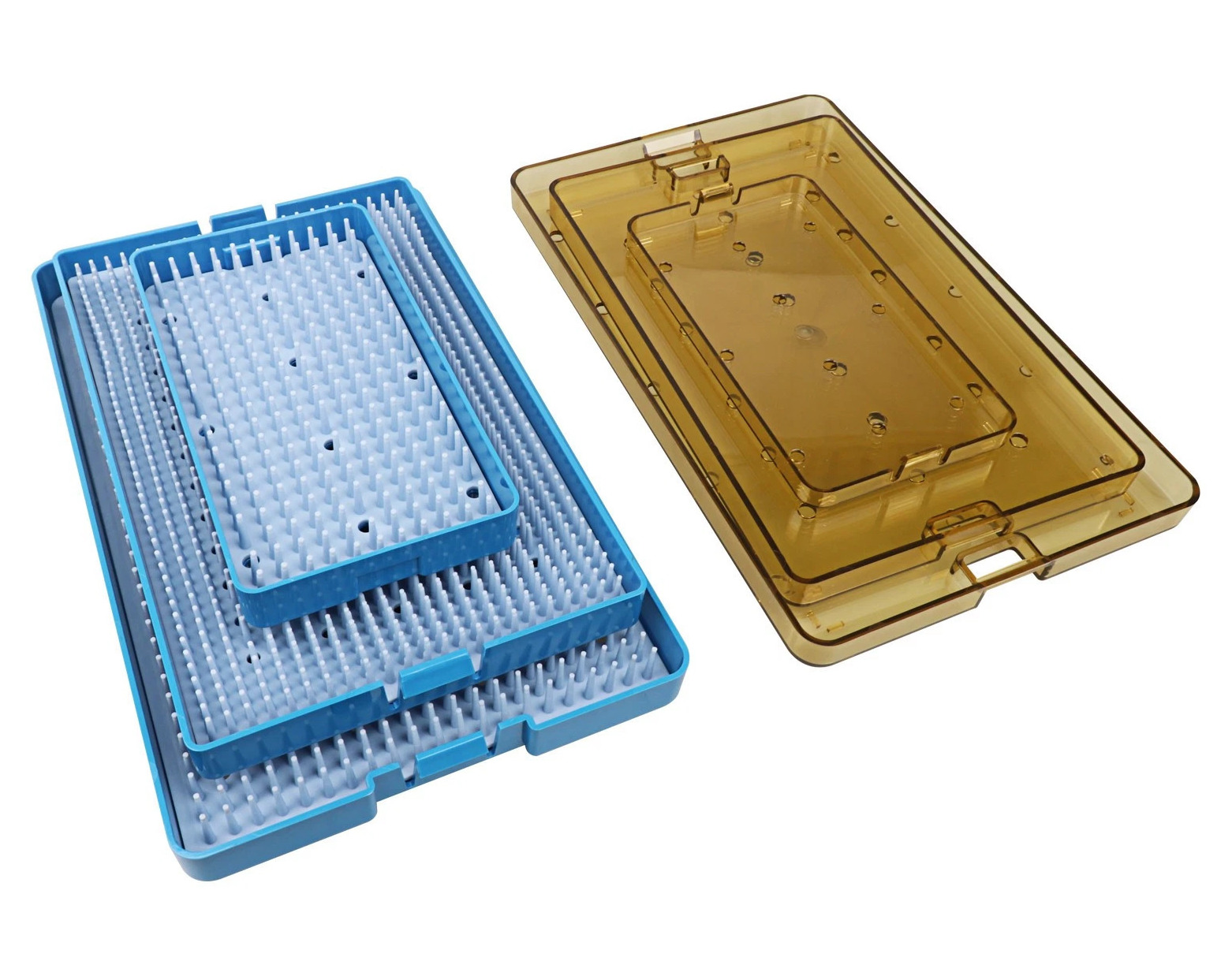 3Pcs Dental Autoclavable Sterilization Tray Silicone Disinfect Box