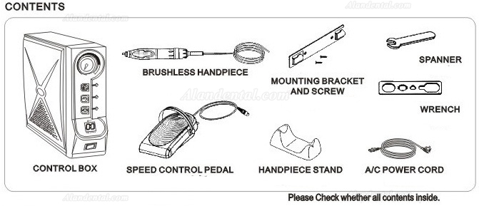 Maisilao® Brushless Micro motor 2.35 / 3.0 / 3.175（mm） BL-800A Handpiece 60,000rpm