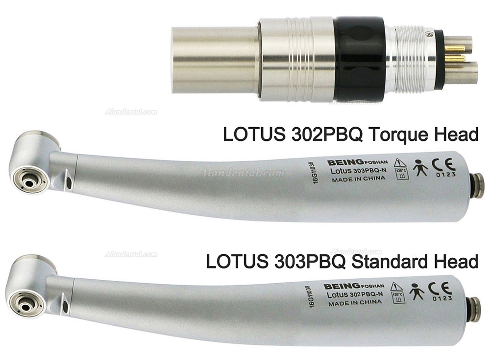 BEING Lotus 302/303PBQ Fiber Optic Turbine Handpiece with NSK Phatelus Coupler