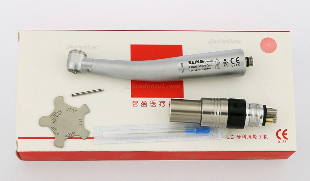 BEING Lotus 302/303PBQ Fiber Optic Turbine Handpiece with NSK Phatelus Coupler