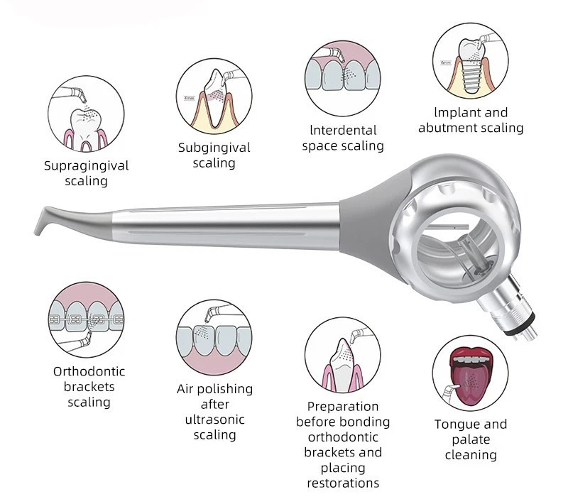 Dental Air Polisher / Dental Bicarbonate Jet Air Flow 2/4 Hole