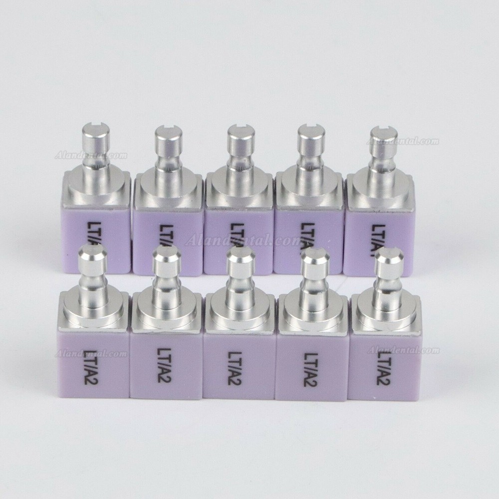 10Pcs C14 HT/LT Dental Lithium Dislicate Glass Ceramic Blocks E-max For Sirona Cerec Cad/Cam