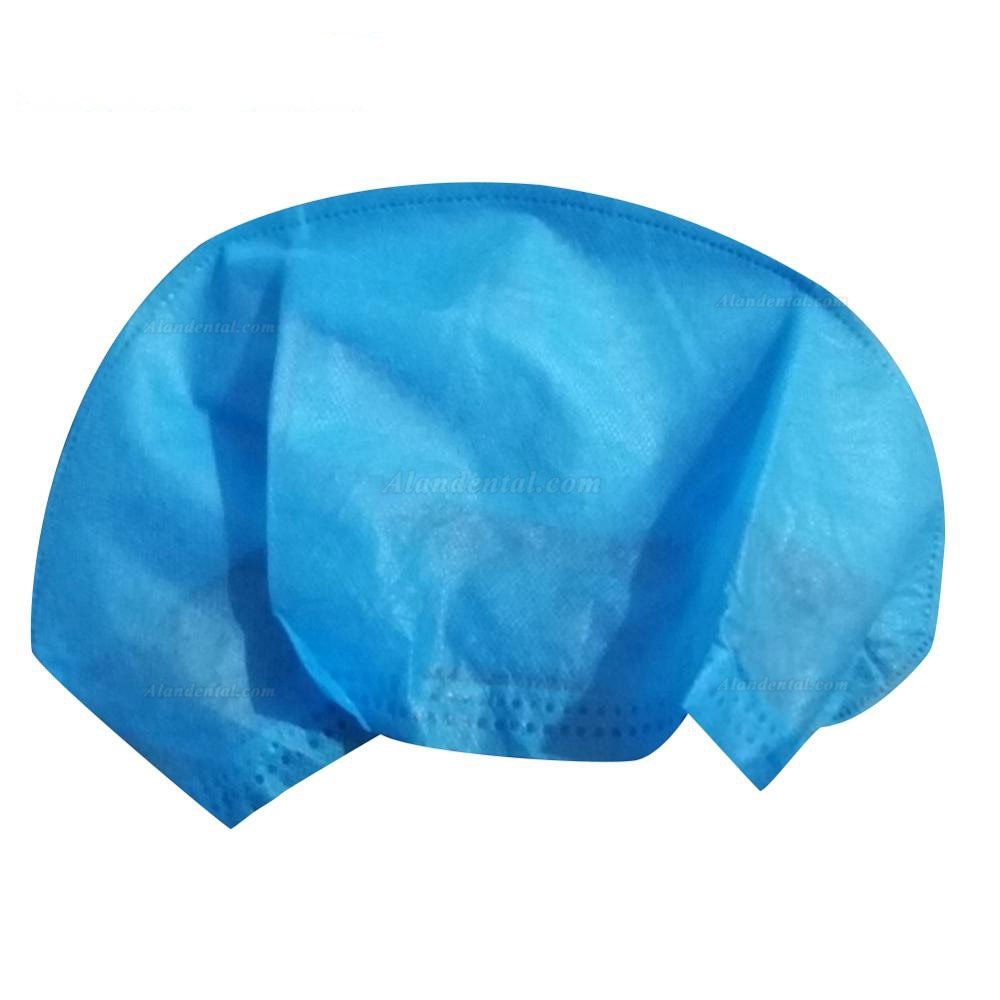 40Pcs Disposable Hair Head Cap Non Woven Anti Dust Hat Medical Food Supplies Set Blue Non-woven Bouffant Dustproof Caps