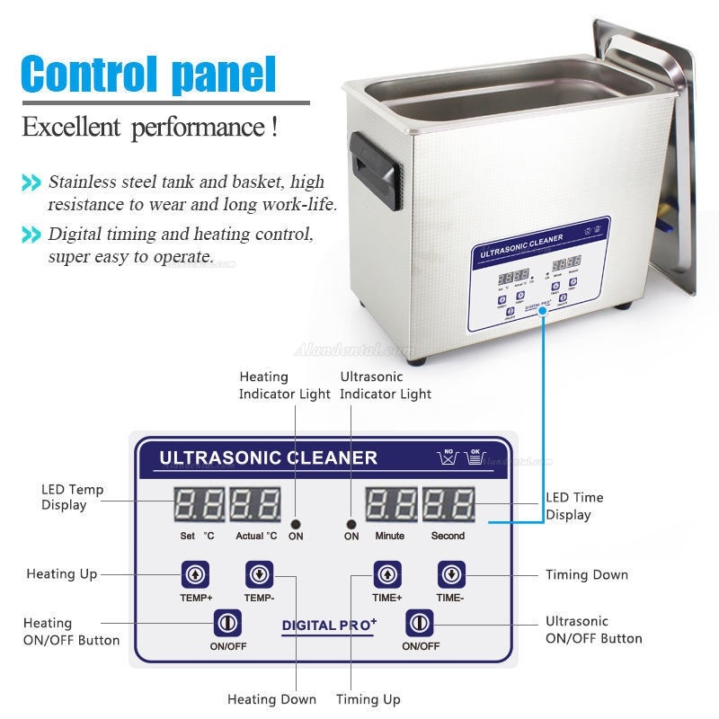 6.5L Ultrasonic Cleaner ultrasound Solution Jewelry Circuit Board Gun Parts