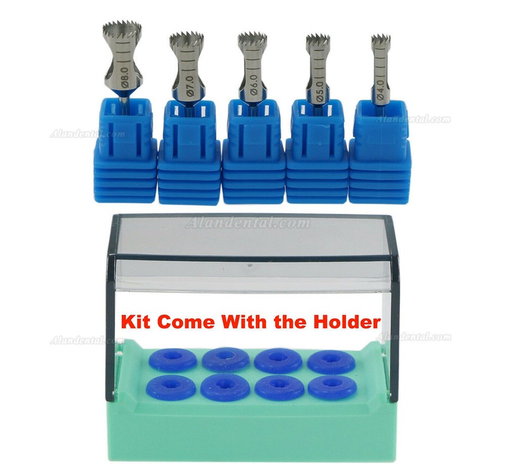 5Pcs/Kit Trephine Dental Implant Surgery Bone Graft Drill Surgical Bur & Holder