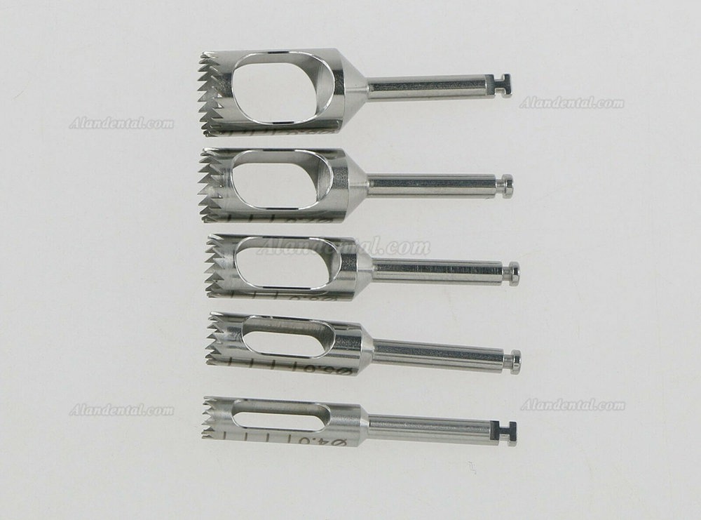 5Pcs/Kit Trephine Dental Implant Surgery Bone Graft Drill Surgical Bur & Holder