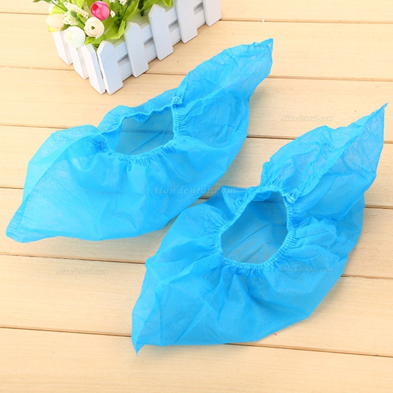 100Pcs Boot Shoes Covers Fabric Disposable Overshoes Medical Indoor Carpet Floor Blue Non-woven Fabric Shoe Cover