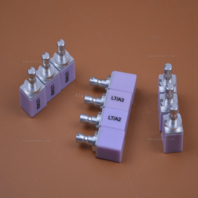 5Pcs C14 HT/LT Dental Lithium Dislicate Glass Ceramic Blocks E-max Cad Cam For Sirona Cerec