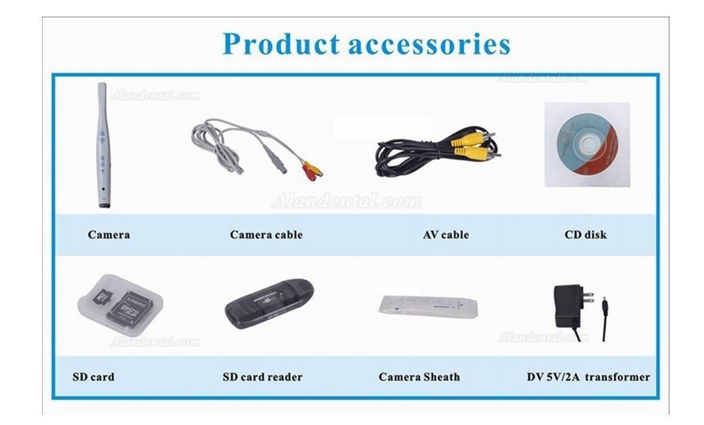 MLG Dental Intraoral Camera 6 LED Light Video&USB with 1DB SD Card + Mini LCD Screen