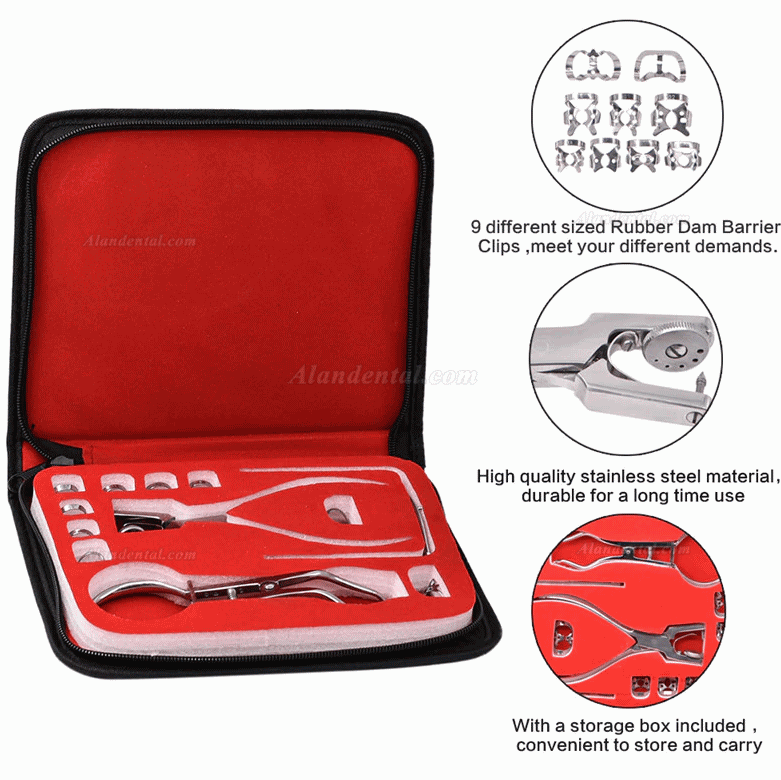 Dental Dam Perforator Dental Dam Hole Puncher Dental Rubber Dam Puncher Set Kit