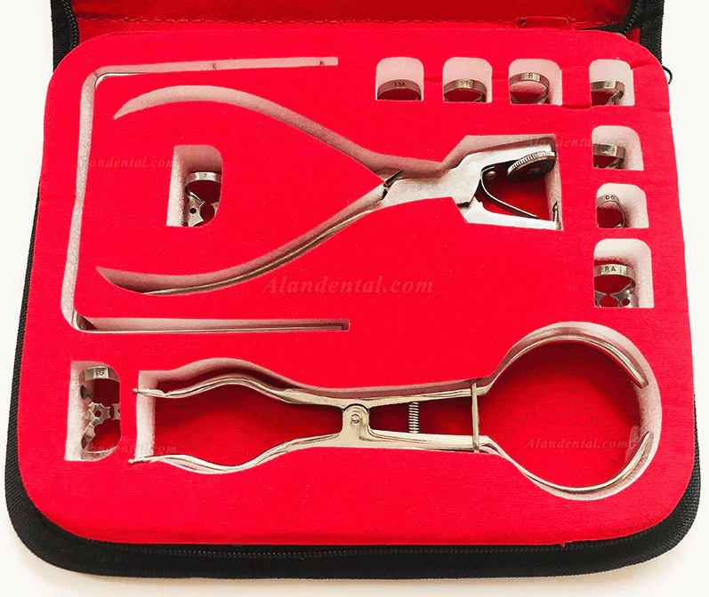 Dental Dam Perforator Dental Dam Hole Puncher Dental Rubber Dam Puncher Set Kit
