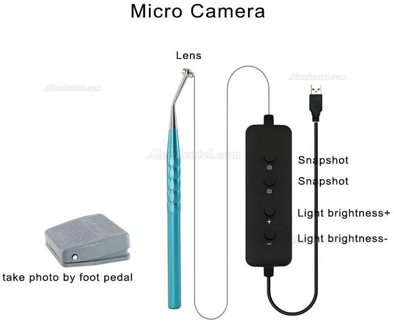 Buy Cheap LED Visual Dental Digital Micro Intra Oral Camera with Foot ...