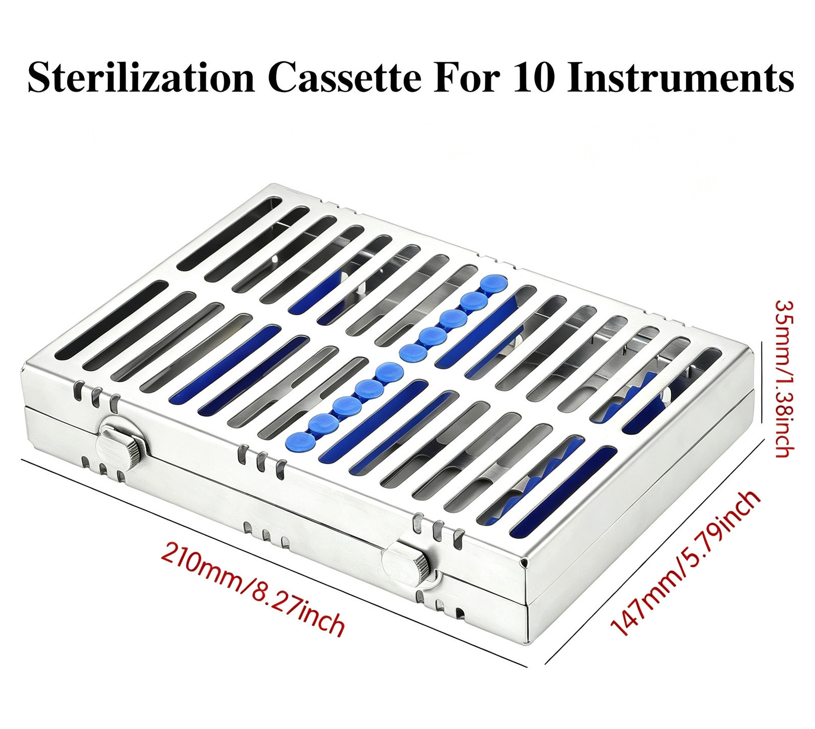 5Pcs Dental Autoclave Sterilization Cassette Racks Boxes for Dental Instruments