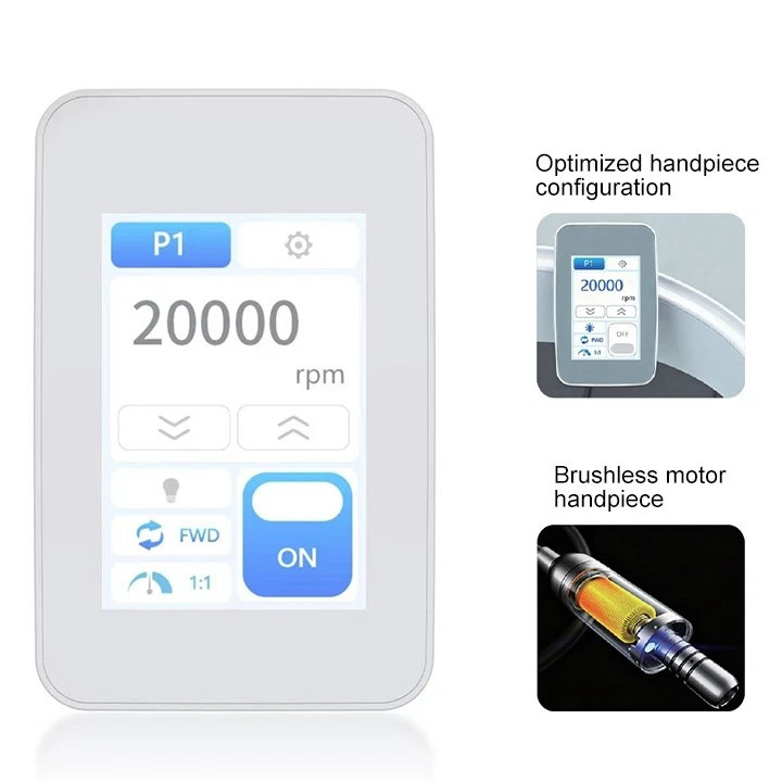 Dental Built-in Electric Brushless Micro Motor (With touchscreen)