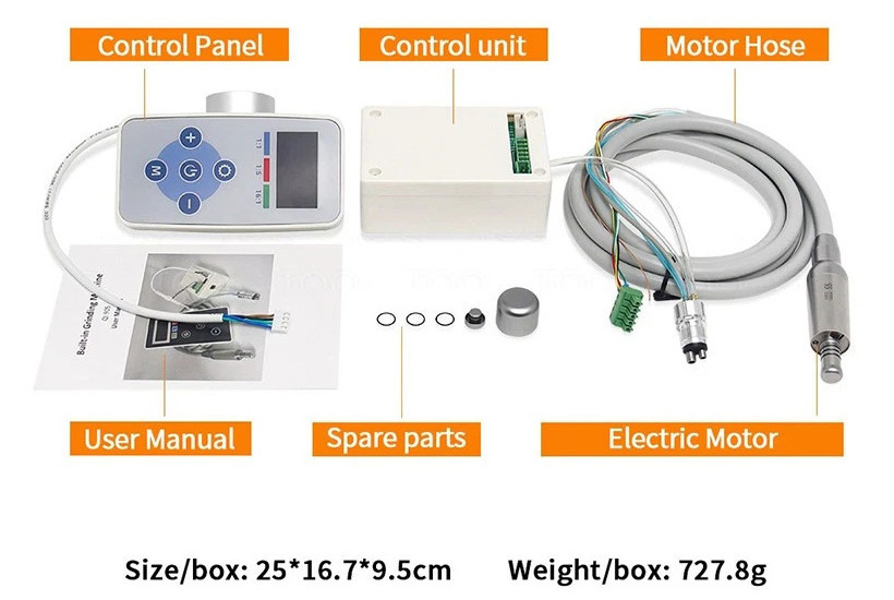 Dental Built-in LED Electric Motor Button Type Brushless Micromotor