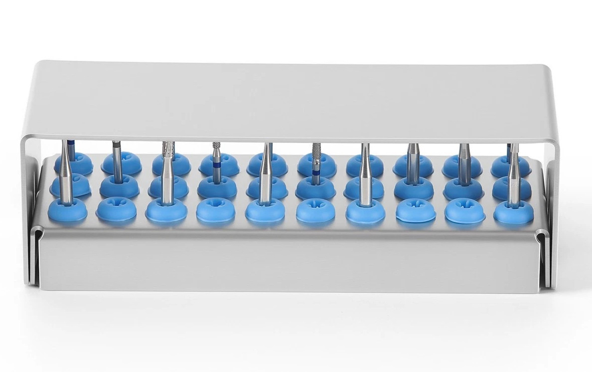 30 Holes Dental Bur Holder Disinfection Block Case Box / Stand
