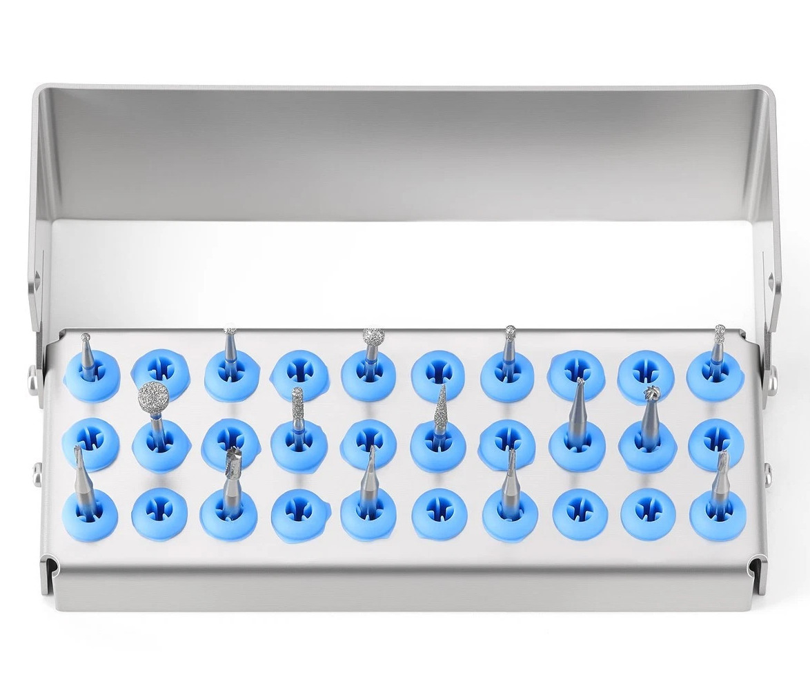 30 Holes Dental Bur Holder Disinfection Block Case Box / Stand