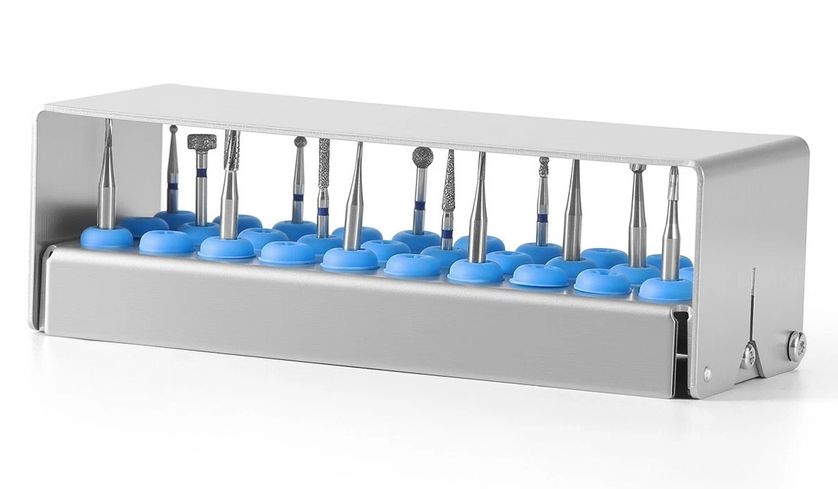30 Holes Dental Bur Holder Disinfection Block Case Box / Stand