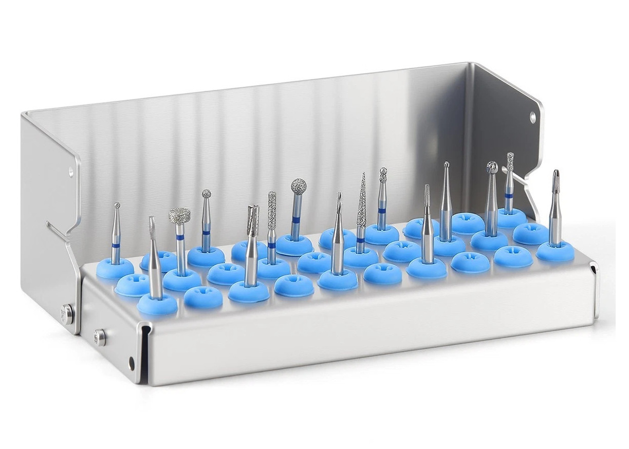 30 Holes Dental Bur Holder Disinfection Block Case Box / Stand