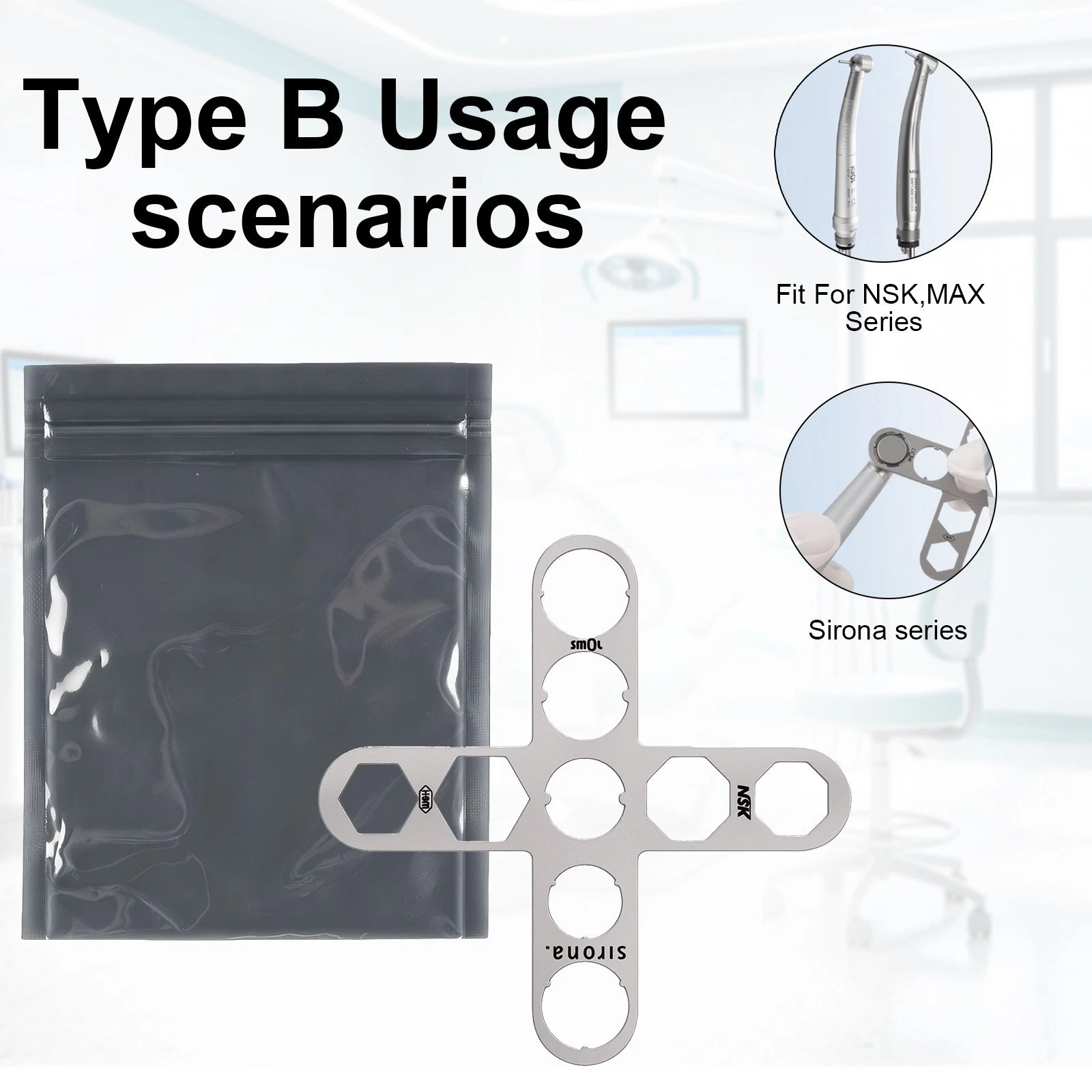 Dental Turbine Handpiece Wrench Back Cover Repair Removal Tool
