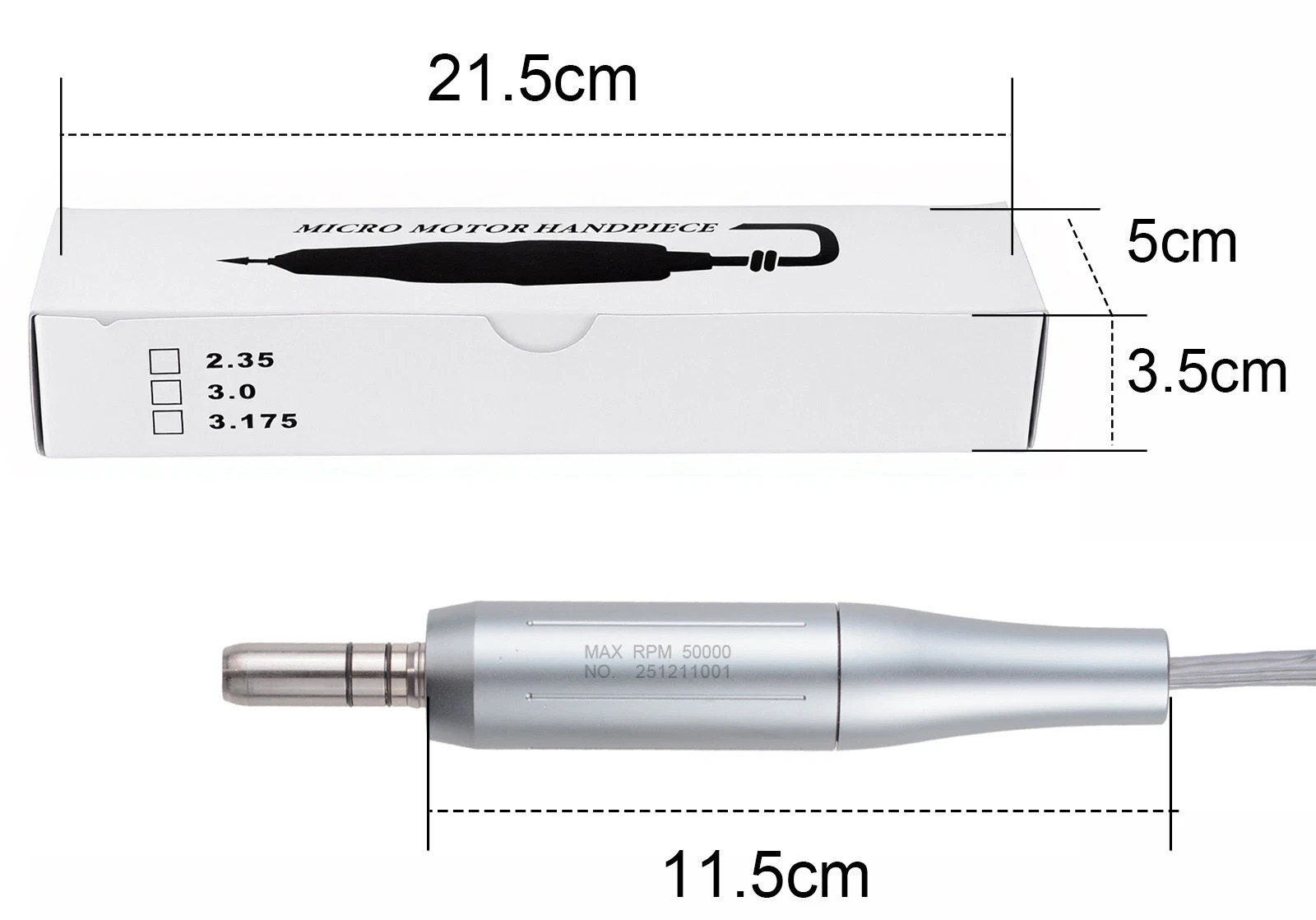 Dental Lab E-type Electric Brushless Motor 50000 RPM