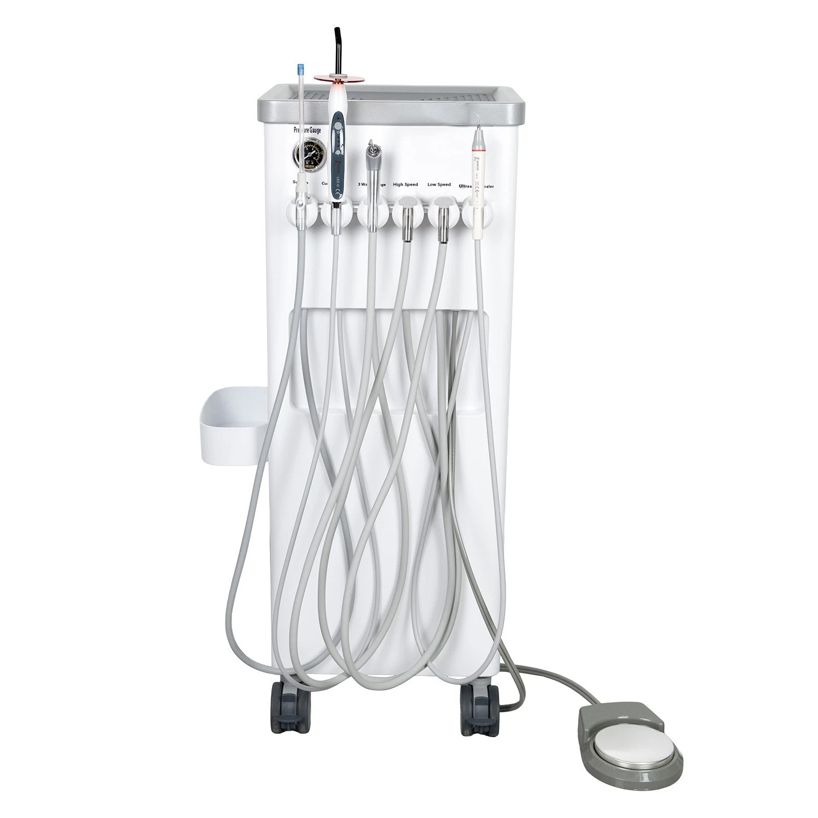 ANZHI AZ-202-2 Portable Dental Mobile Delivery Unit with Air Compressor + UItrasonic Scaler