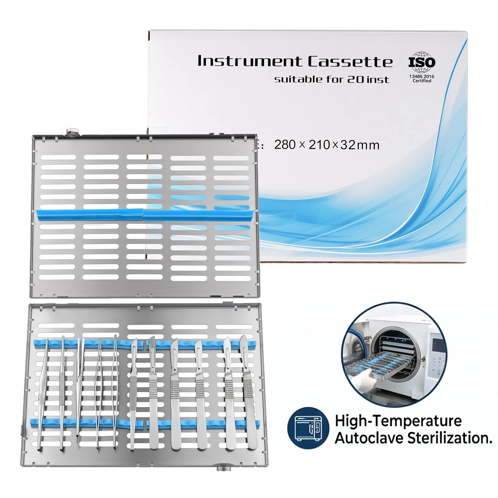 Dental Instrument Autoclave Box (Single box holds 20 dental instruments)