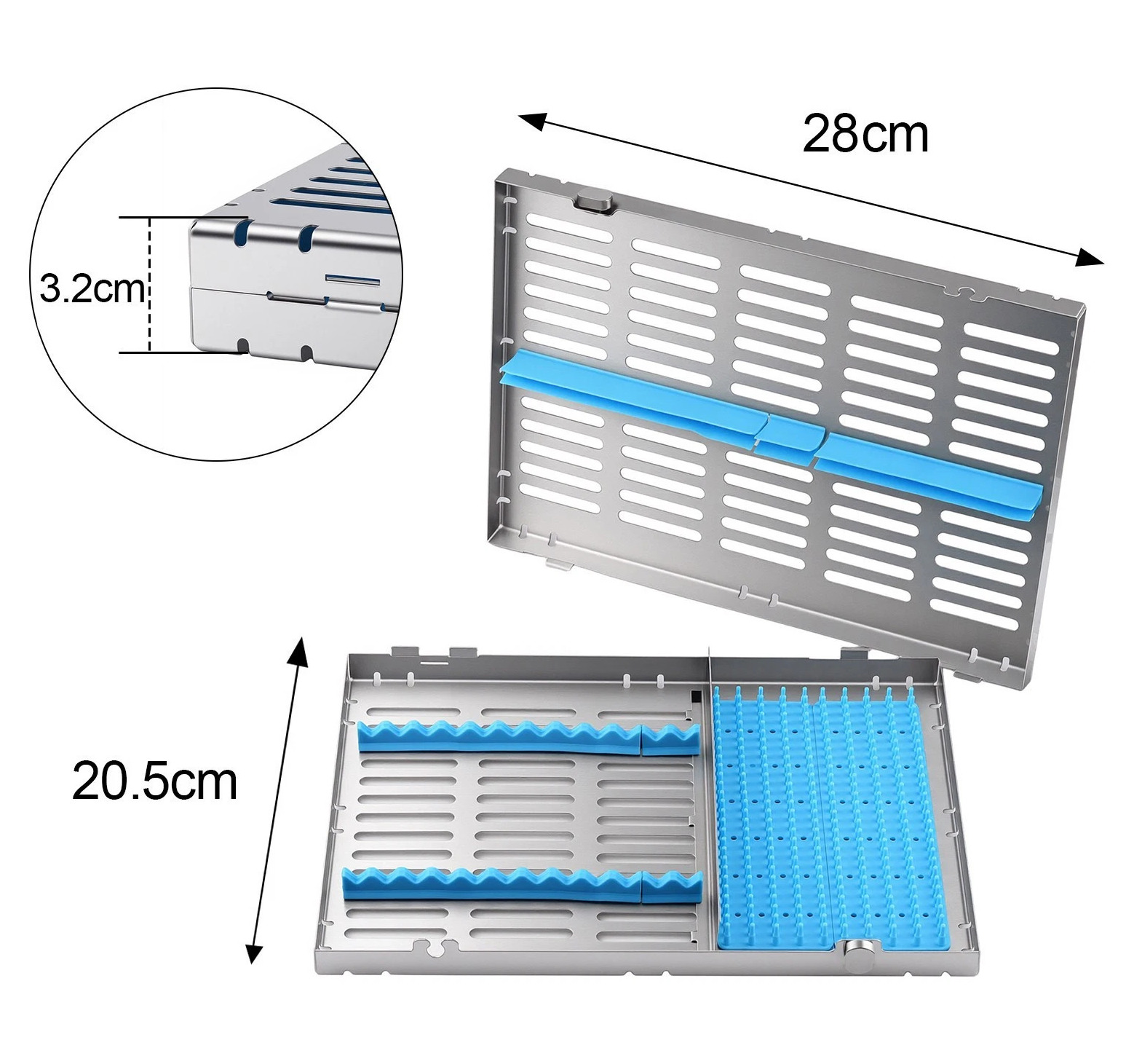 Dental Instrument Autoclave Box Type A (Single Box Holds 20 Dental Instruments)
