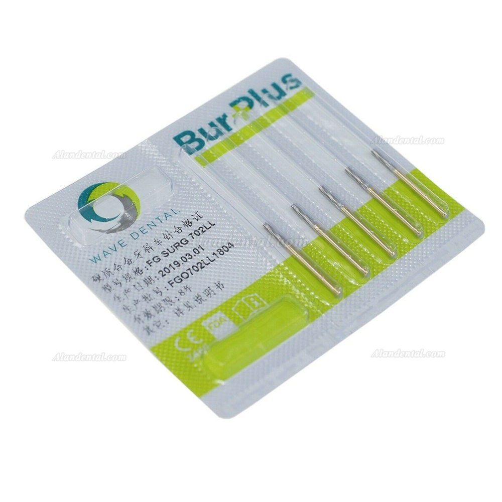 Beavers Dental Midwest FG #702 Surgical Length Crosscut Carbide Burs – 100/Pk