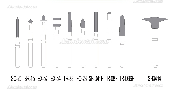 Toboom® FG0610D Kits for Preparation Anterior Teeth Ceramics/Zicronia Crown 10Pcs