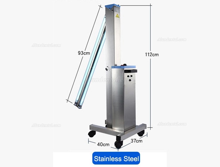FY® 30DS Mobile Portable Medical UV+Ozone Disinfection Car Ultraviolet Lamp Stainless Steel Trolley