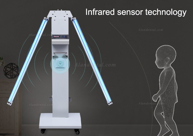 FY® 30FSI Mobile Portable UV+Ozone Disinfection Lamp Ultraviolet Sterilizer Trolley With Infrared Sensor