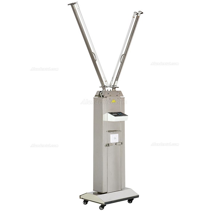 FY 120W-220W Portable UV+Ozone Disinfection Lamp Stainless Steel Trolley With Infrared Sensor