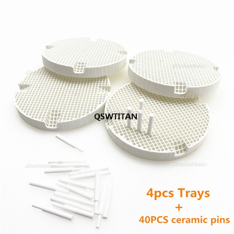 Dental Lab Square/ Round Honeycomb Firing Trays with Metal Pins Pan Rack Circle Plate Holding PFMs for Sintering