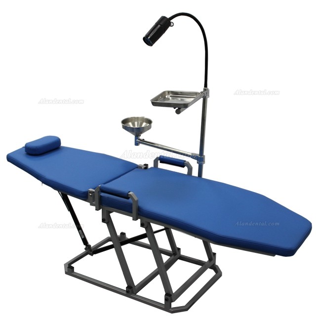 Greeloy GU-P 109 Dental Portable Chair Mobile 360° Folding Chair with LED Cold Light Lampe