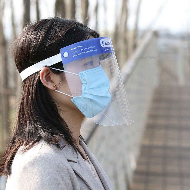 10Pcs High-definition Transparent Anti-Saliva Windproof Dustproof Hat Full Face Protective Cap Anti-Fog Face Shield