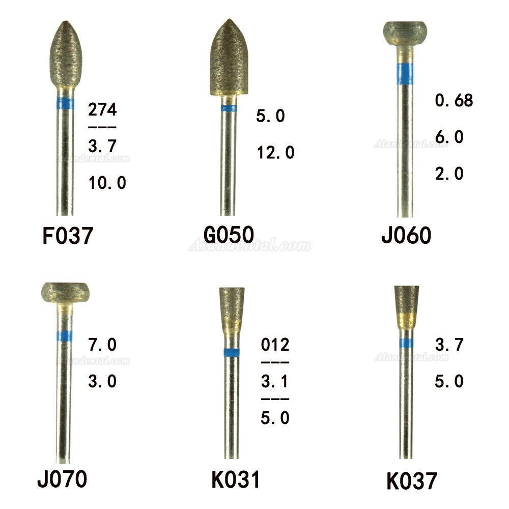 30 Pcs Dental Fully-Sintered Diamond Burs Dental Lab Tool Sets