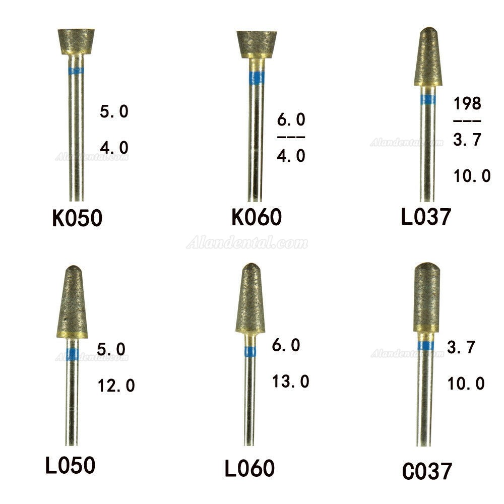 30 Pcs Dental Fully-Sintered Diamond Burs Dental Lab Tool Sets