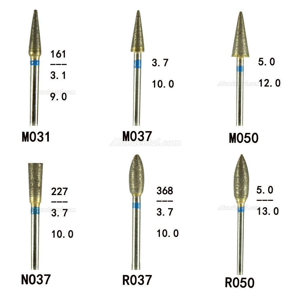 30 Pcs Dental Fully-Sintered Diamond Burs Dental Lab Tool Sets