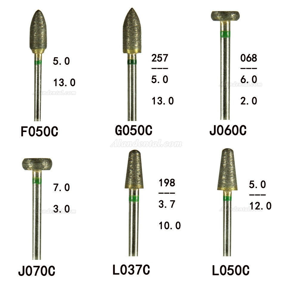 30 Pcs Dental Fully-Sintered Diamond Burs Dental Lab Tool Sets