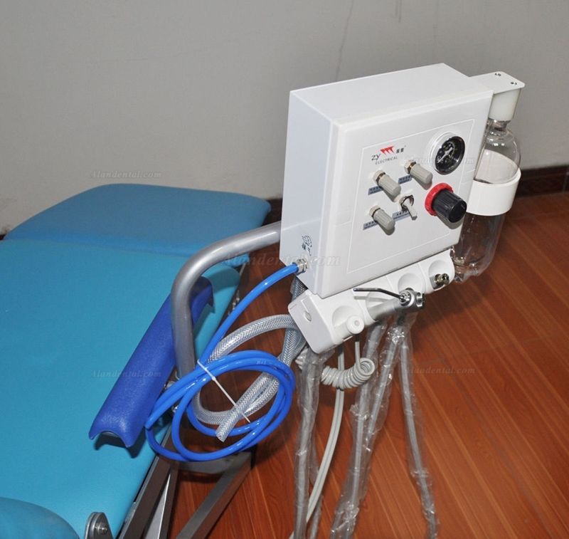 Dental Portable Chair+LED Light Lamp+Triplex Syringe+Suction+Turbine Unit