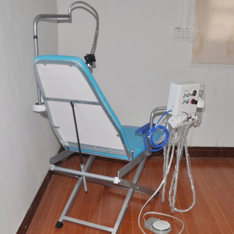 Dental Portable Chair+LED Light Lamp+Triplex Syringe+Suction+Turbine Unit