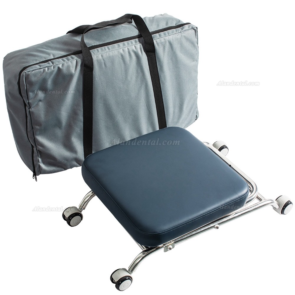 Greeloy GU-P103 Portable Dental Folding Stools for Dentist (304 Stainless Steel Frame)