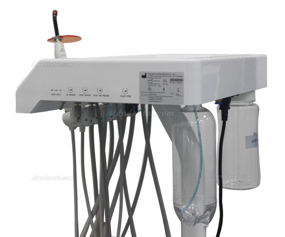 GREELOY®P302(LED) Portable Dental Delivery System Cart Unit + Curing Light + Scaler + Fiber Optic