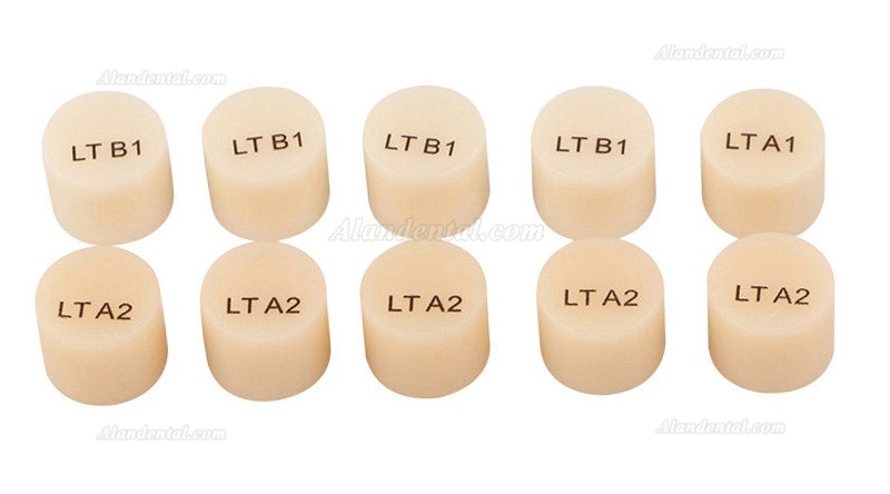 10PCS Dental Lab Lithium Disilicate Glass Ceramic Block LiSi Pills Emax Press Block 