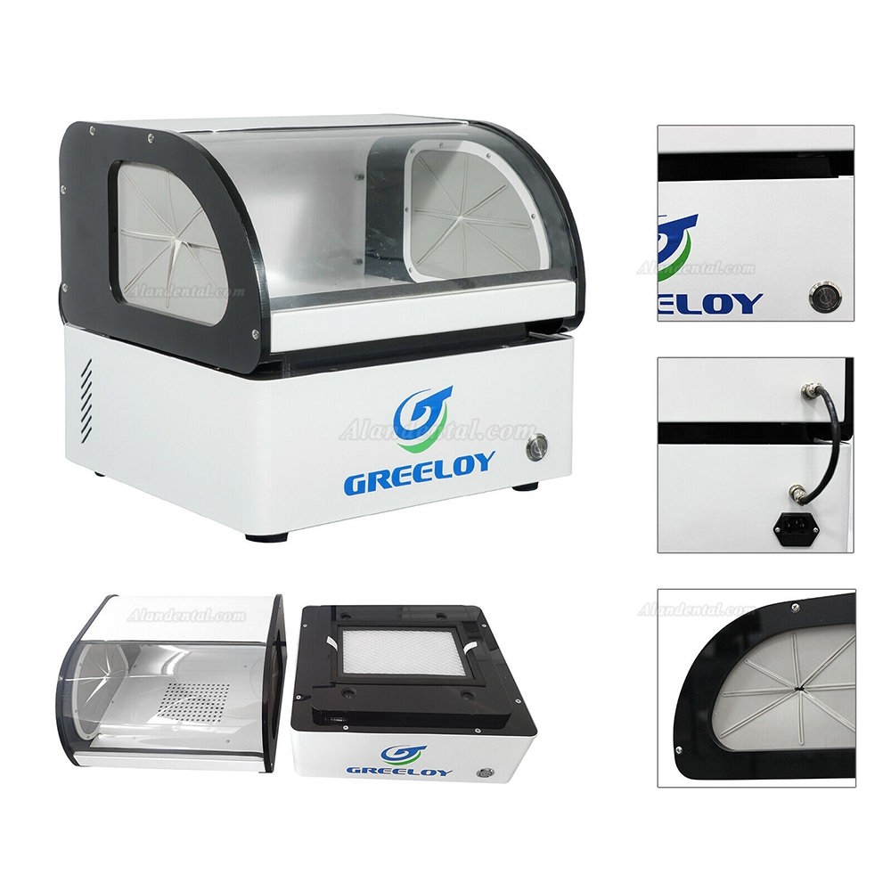 Greeloy 60W Dental Lab Dust Collector Machine Dental Vacuum Cleaner with Filter & Led Light