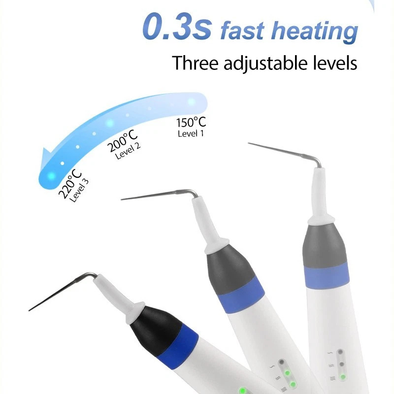 Dental Endo Obturation System Pen Rapid Heating Gutta Percha Cutter with 2 Tips