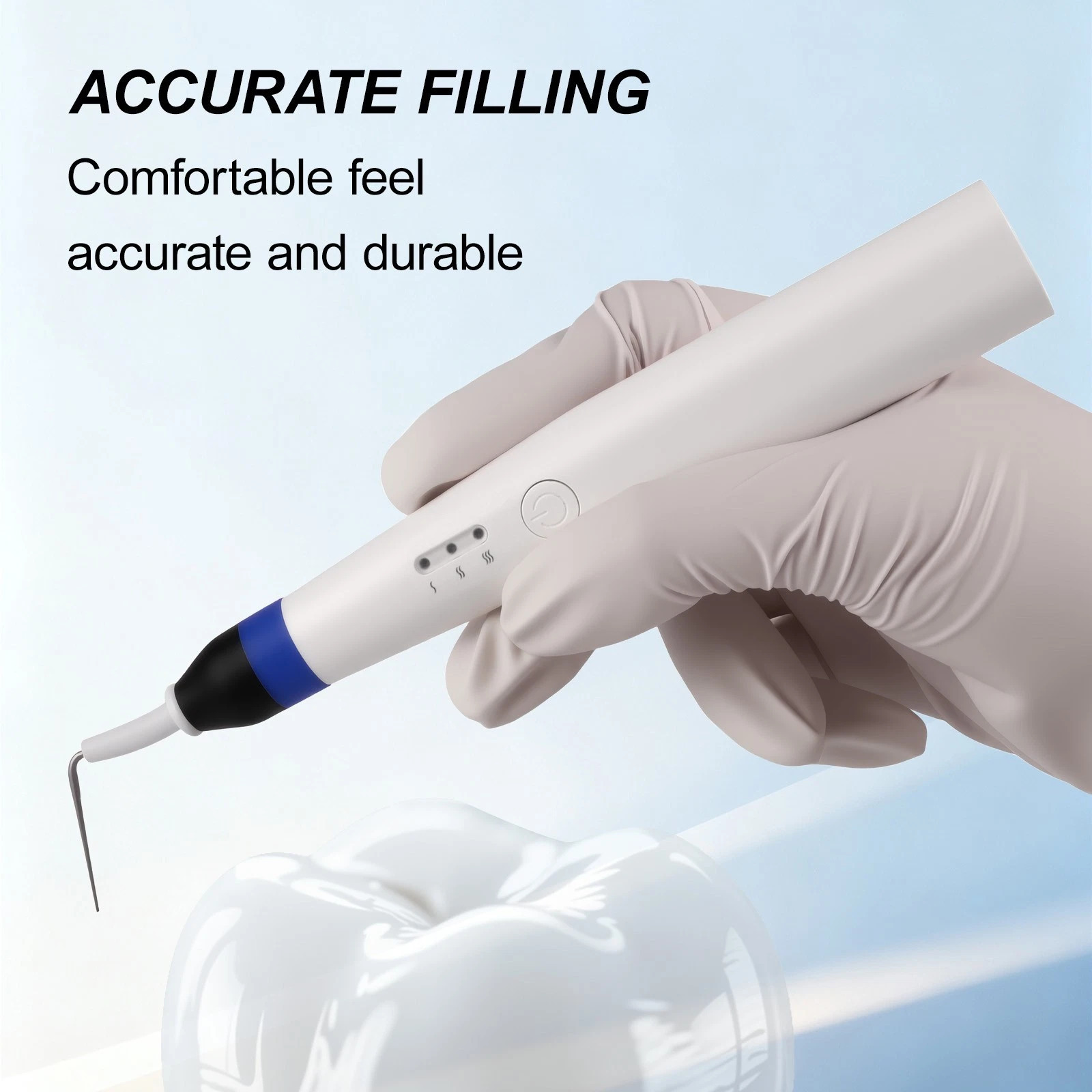 Dental Endo Obturation System Pen Rapid Heating Gutta Percha Cutter with 2 Tips