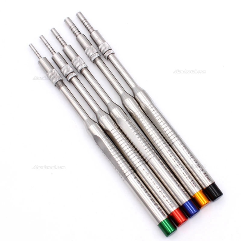 5 Pcs/Set Dental Implant Osteotome Instruments Sinus Lift Curved and Straight